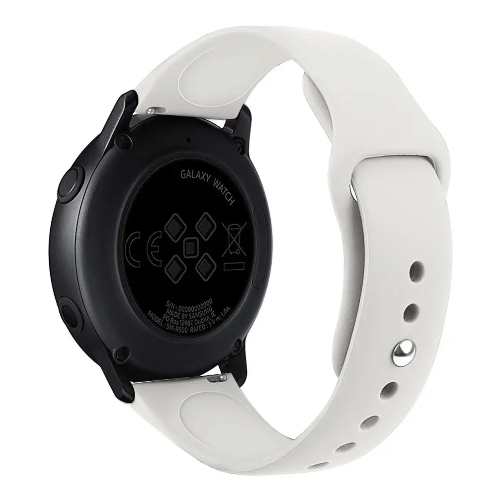 20 мм силиконовый ремешок для умных часов для samsung Galaxy watch active2 40 мм 44 мм браслет для samsung Galaxy watch active 2 - Цвет ремешка: apricot