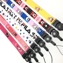 Миленький мультяшный брелок ремешок на шею ремешки для ключей ID карта Пропуск Тренажерный зал мобильный телефон USB бейдж держатель DIY висят для сматывания троса