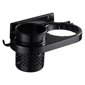 

Retro Wall-Mounted Hair Dryer Rack,with Bathroom Cup and Hook
