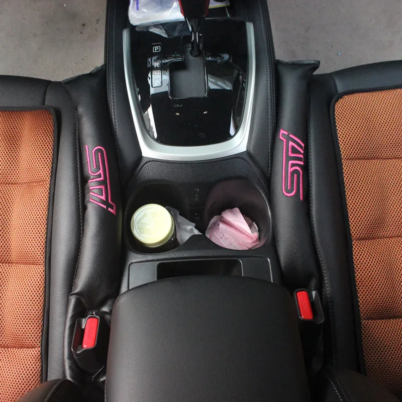 

2pcs PU Seat Gap Filler Soft Pad Padding Spacer FOR SUBARU BRZ XV LEGACY Forester Outback Rally WRX WRC STI emblem LOGO