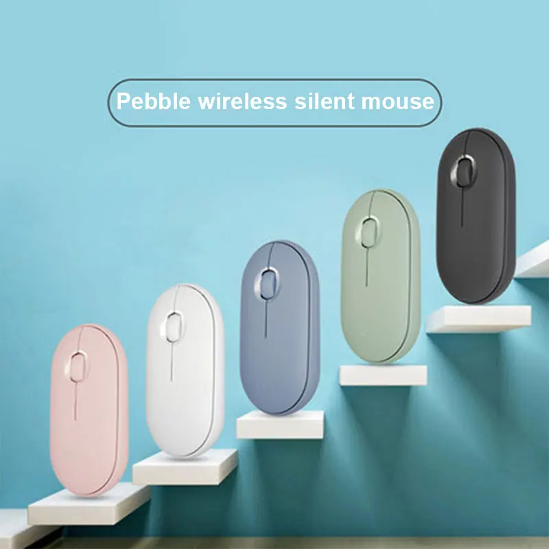 Для Logitech Pebble M350 беспроводная мышь двойной режим Bluetooth 2 4 ГГц бесшумный тонкий