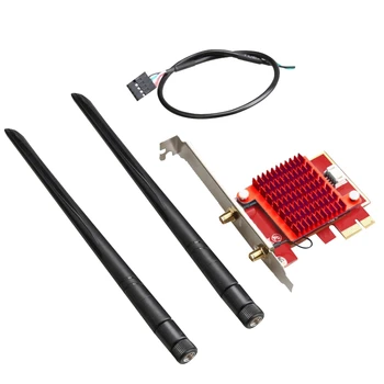 

WiFi-6 Gigabit Network Card 3000Mbps Dual Band 2.4G 5.8G Pcie Antenna Wifi Bluetooth 5.0 Wireless Adapter for PC