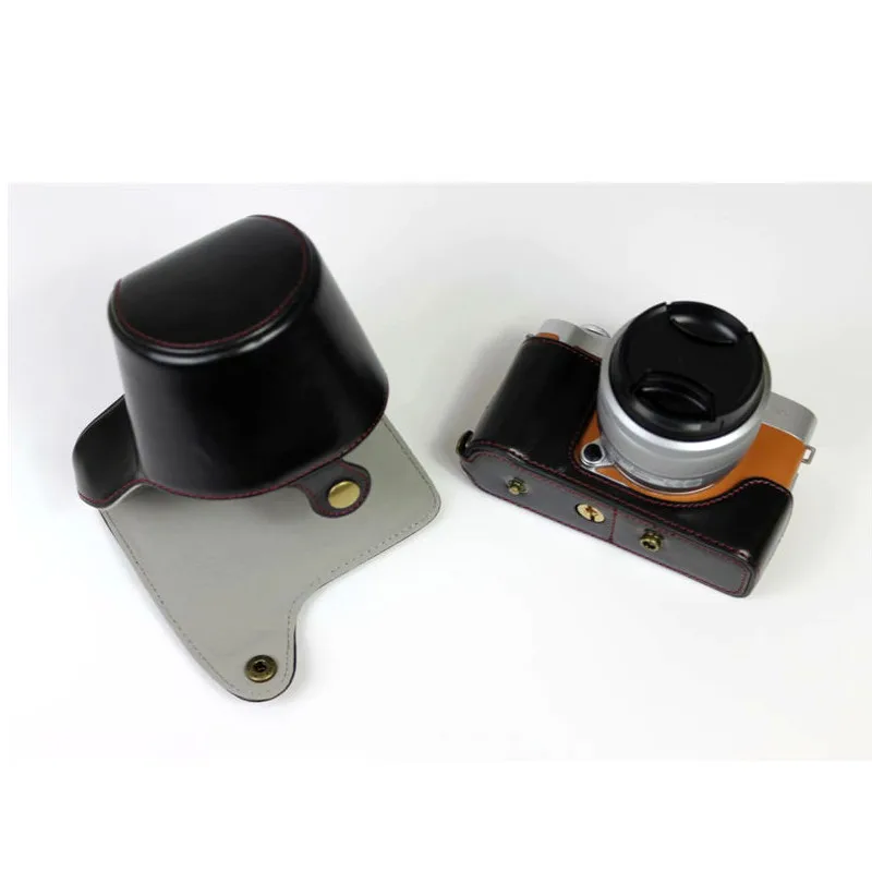 Роскошный кожаный чехол для камеры Fujifilm XA7 XA20 XA5 из искусственной кожи чехол для камеры с ремешком для батареи