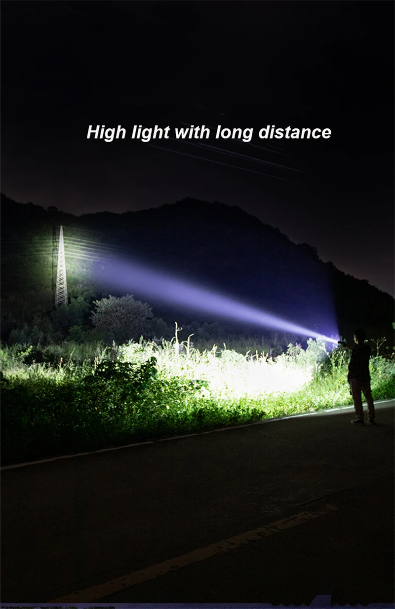 high power led torch Super Bright LED Flashlight  USB Rechargeable 18650 Battery Led Torch for Night Riding Camping Hunting & Indoor Flash light mini flashlights