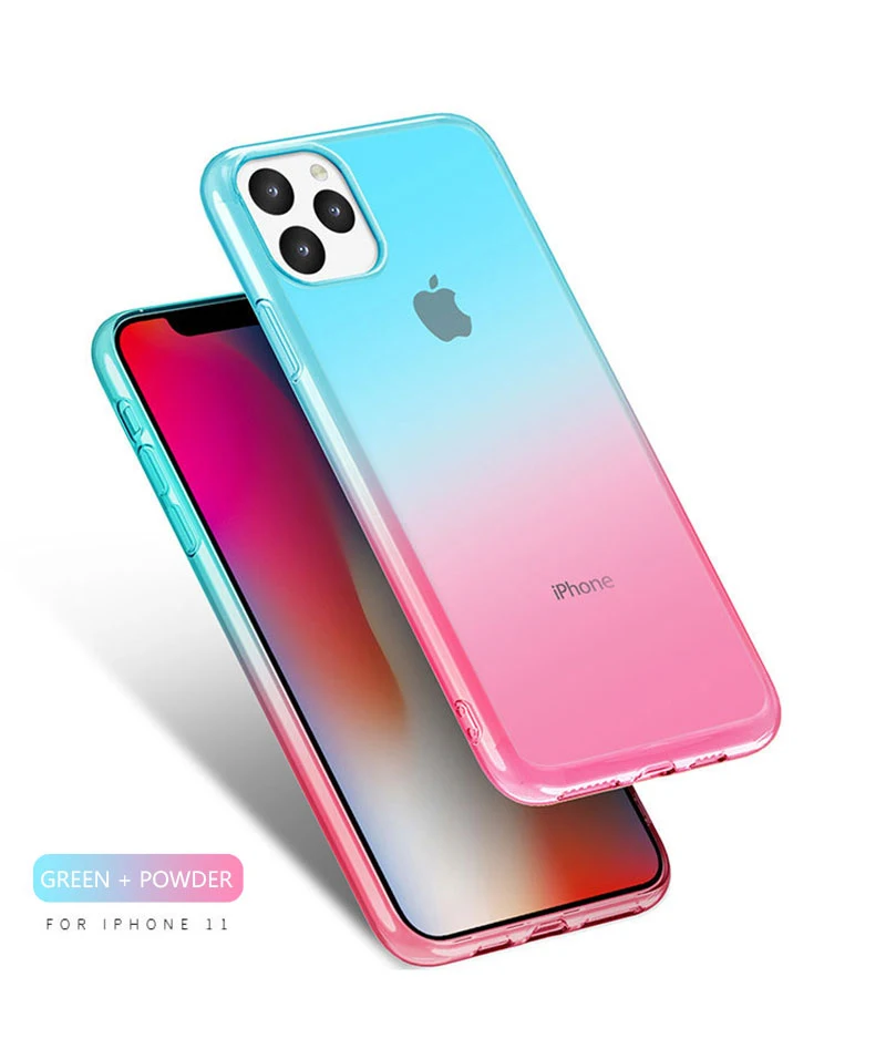 Мягкий силиконовый чехол Для Iphone 11 Pro Max 7 8 Plus 6s прозрачный градиентный узор чехол для телефона для IPhone 11 X XS 7 8 Plus 6 6s