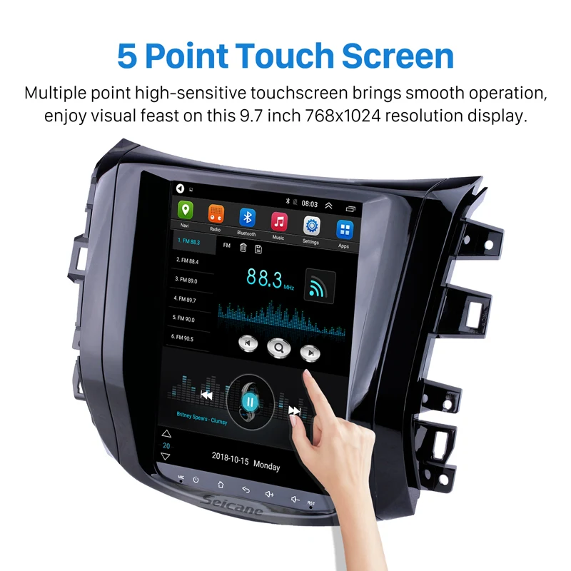 Cheap Seicane for 2018 Nissan NAVARA Terra 9.7 inch Android 9.1 Car Radio Multimedia Player with GPS Navi Mirror link WIFI SWC 3