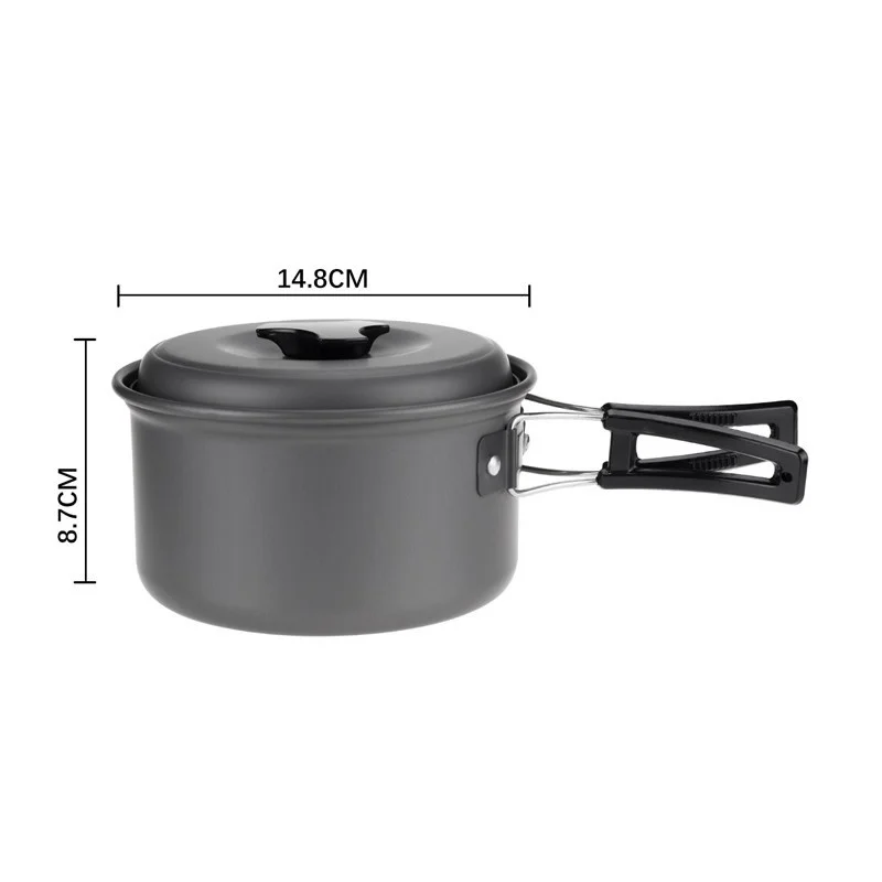 Ultralight Outdoor Camping Cookware Single Cooking Pot Utensils for Hiking Picnic Backpacking Tableware Pot 1 Person camping cutlery,portable tableware,camping cookware,portable cutlery,titanium tableware,outdoor pot