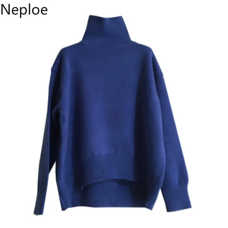 Neople Водолазка свободные Pull Femme Hiver повседневные дикие однотонные вязаные свитеры женские корейские студенческие пуловеры осень 45694