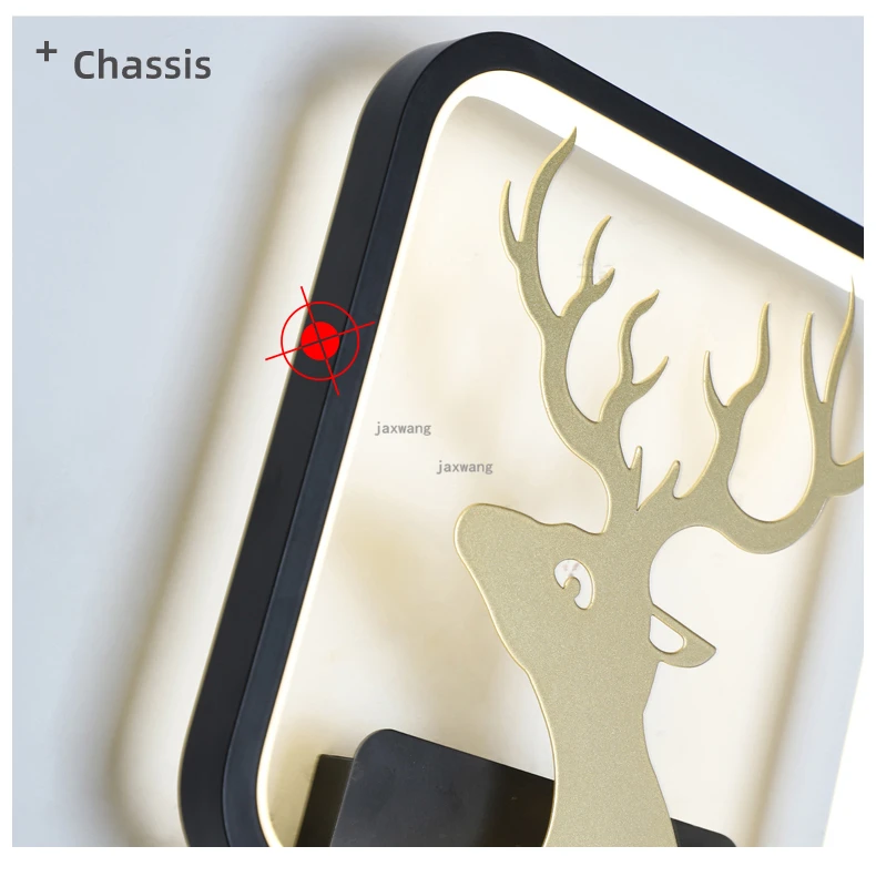 LED Decor Postmodern Bedside Bedroom Wall Lamps Nordic Style Elk Sconces Lighting Creative Wall Lights Home Decor Wall Lamp