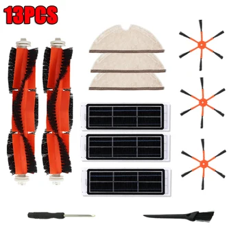 

13PCS Mop Main Brush Activated Carbon Filter Kit For Xiaomi For Roborock S6 S5 MAX S50 S55 S60 S65 E25 E35 Robot Vacuum Cleaner