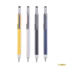 

1 Pc Ballpoint Black pen 6 In 1 Multi Tool Screwdriver Precision Ruler Pen Multifunction Caliper Ballpoint Pen Tools Accessories