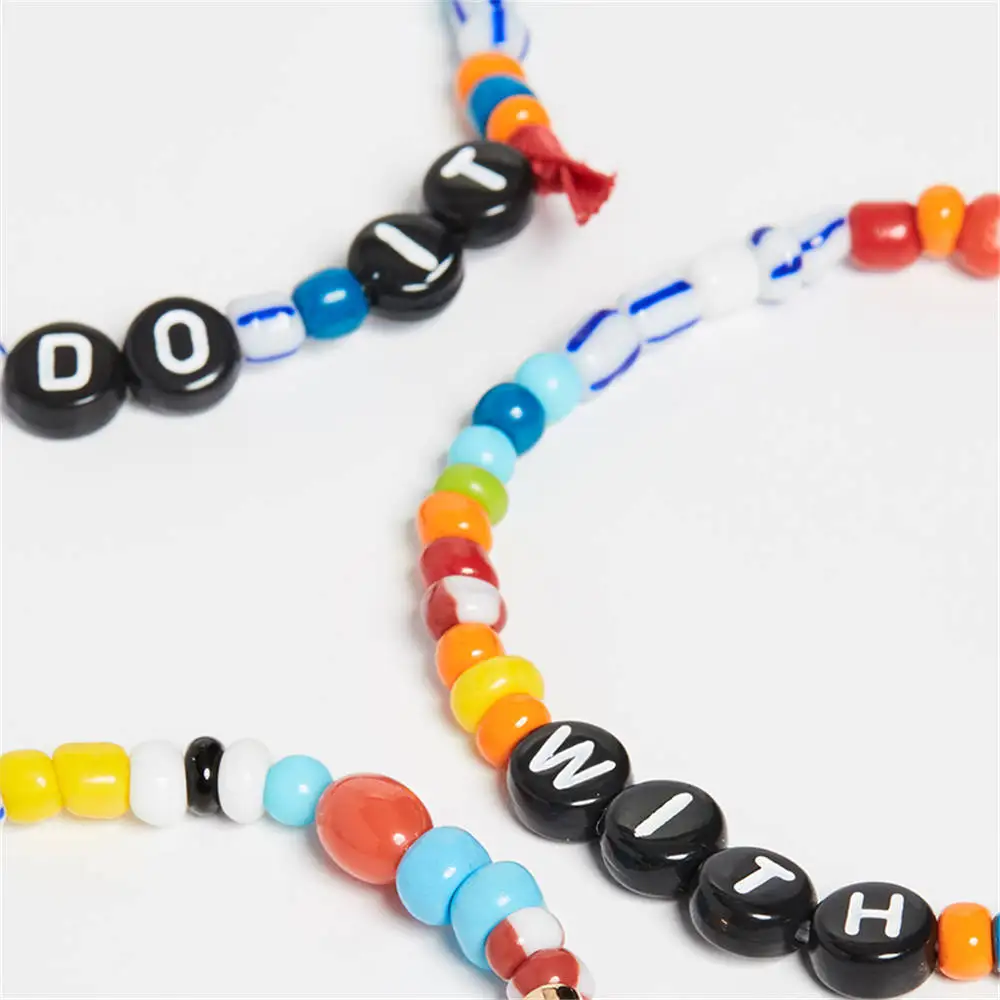 Shinus Радужный Браслет для женщин из полимерных бусин браслеты Любовь Pulsera красочные Boho шикарные летние пляжные Модные Diy ювелирные изделия