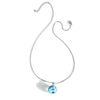 

2020 new blue sky and white clouds flying bird necklace creative retro simple clavicle chain creative scene ladies necklace