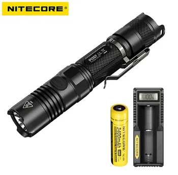 

NiteCore P12GT Cree XP-L HI V3 LED 320m Flashlight+ Nitecore 18650 3400mah Battery+nitecore UM10 charger