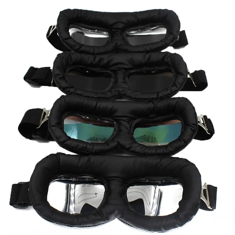 Ретро-очки для мотоцикла классический Винтаж очки для скутера из искусственной кожи водительские очки мотоцикл реактивный шлем защитные очки