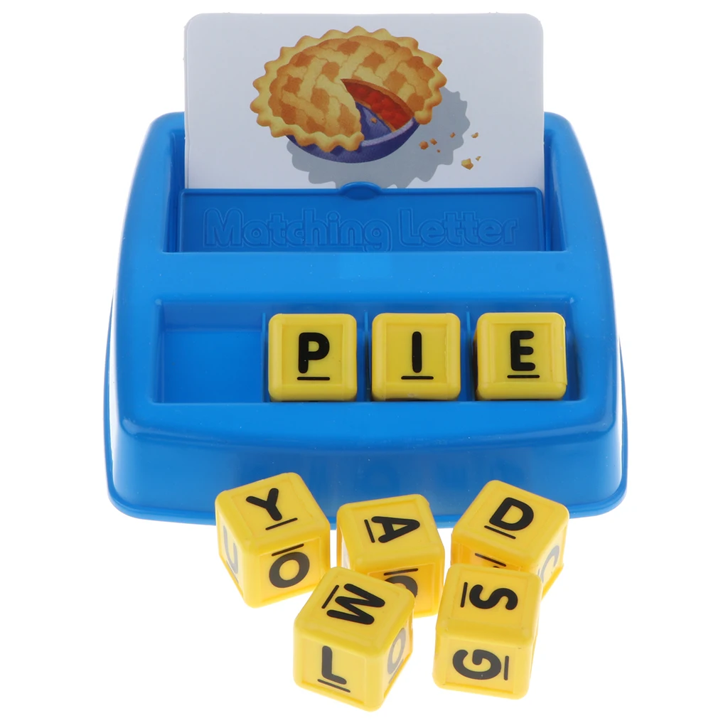 Preschool Educational Learning Matching Letter Game,Alphabet Letter Word Spelling Game Spell Words Board Game for  3 Years & Up