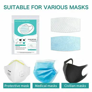 

New Face Masks 100 Pieces Mask Accessories Adult Pad Non-woven Universal Anti-dust Replacement Protective Safety Pad White 2020