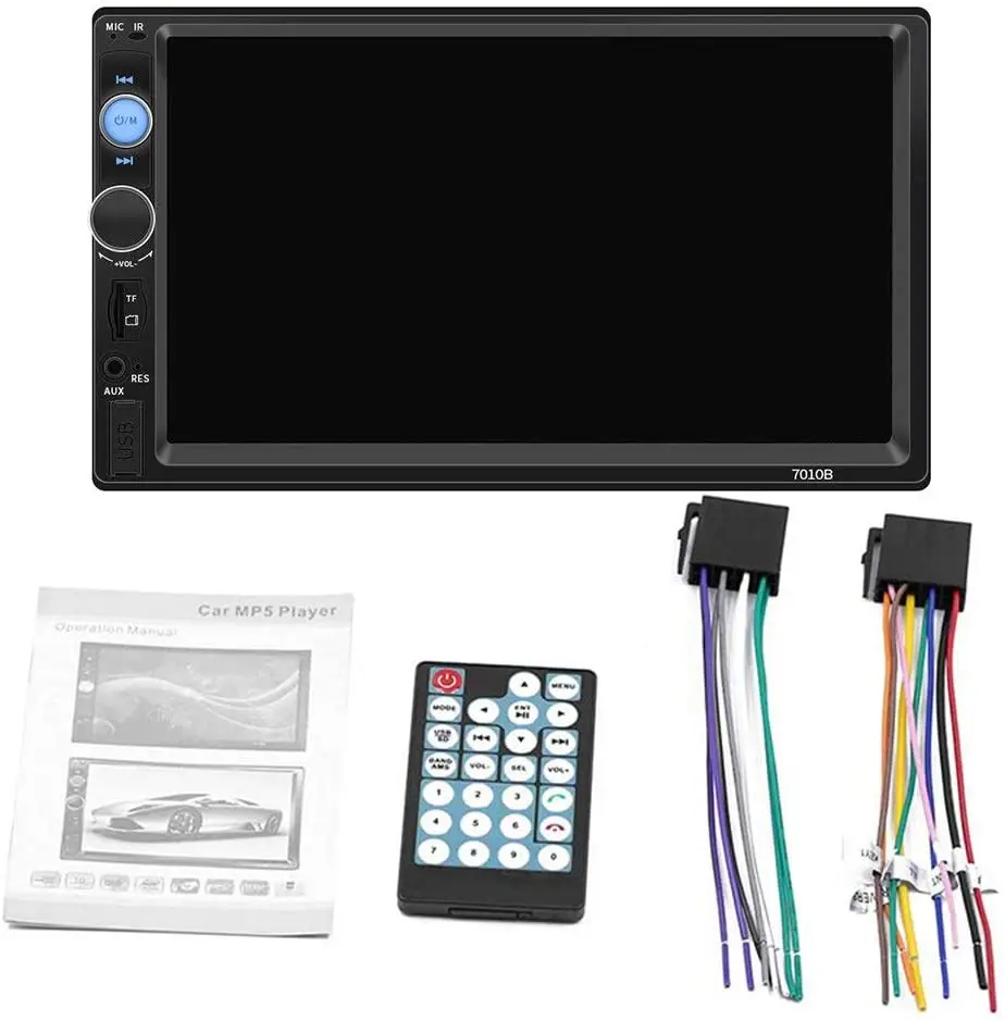 7010 автомобильный радиоприемник FM стерео Bluetooth In dash 2 Din Aux вход приемник SD USB MP3 ISO