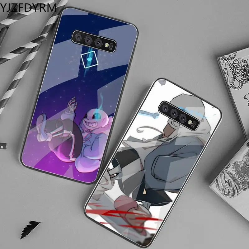 Чехол для телефона YJZFDYRM undertale papyrus sans doggo из закаленного стекла Samsung S20 Plus S7 S8 S9 S10 Note