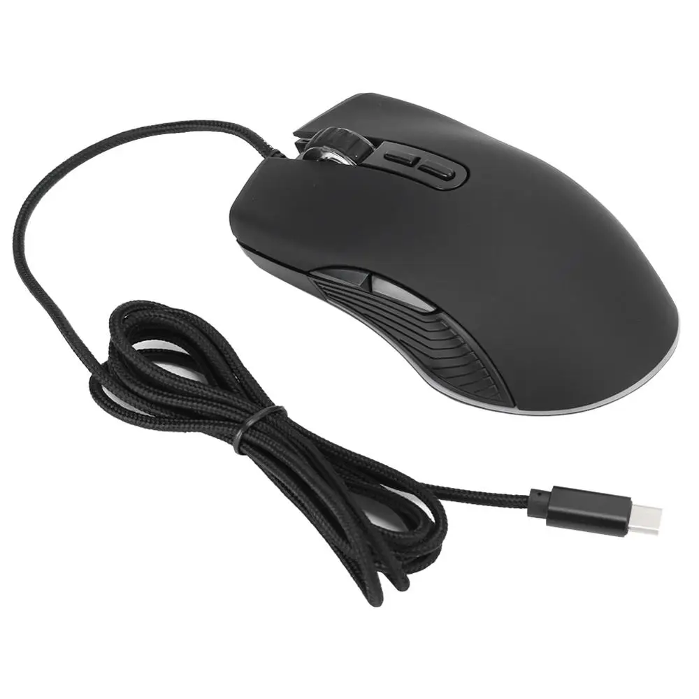 USB Проводная игровая Мышь бесшумный эргономичный Регулируемый Точек на дюйм с