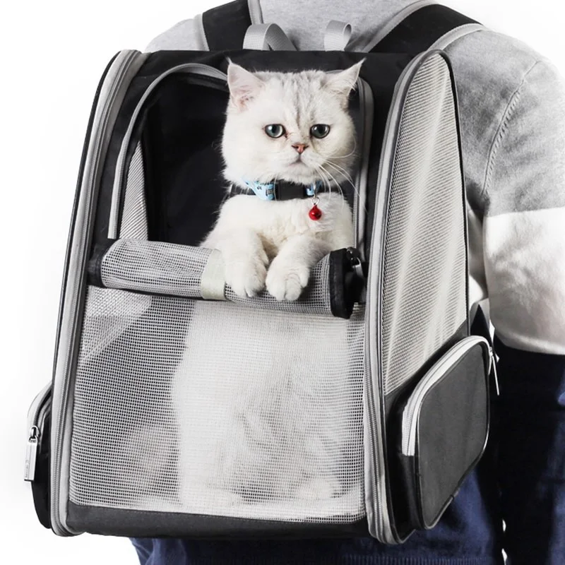 

Dog Bag Breathable Dog Backpack Large Capacity Cat Carrying Bag Portable Outdoor Travel Pet Carrier Double Shoulder Bag