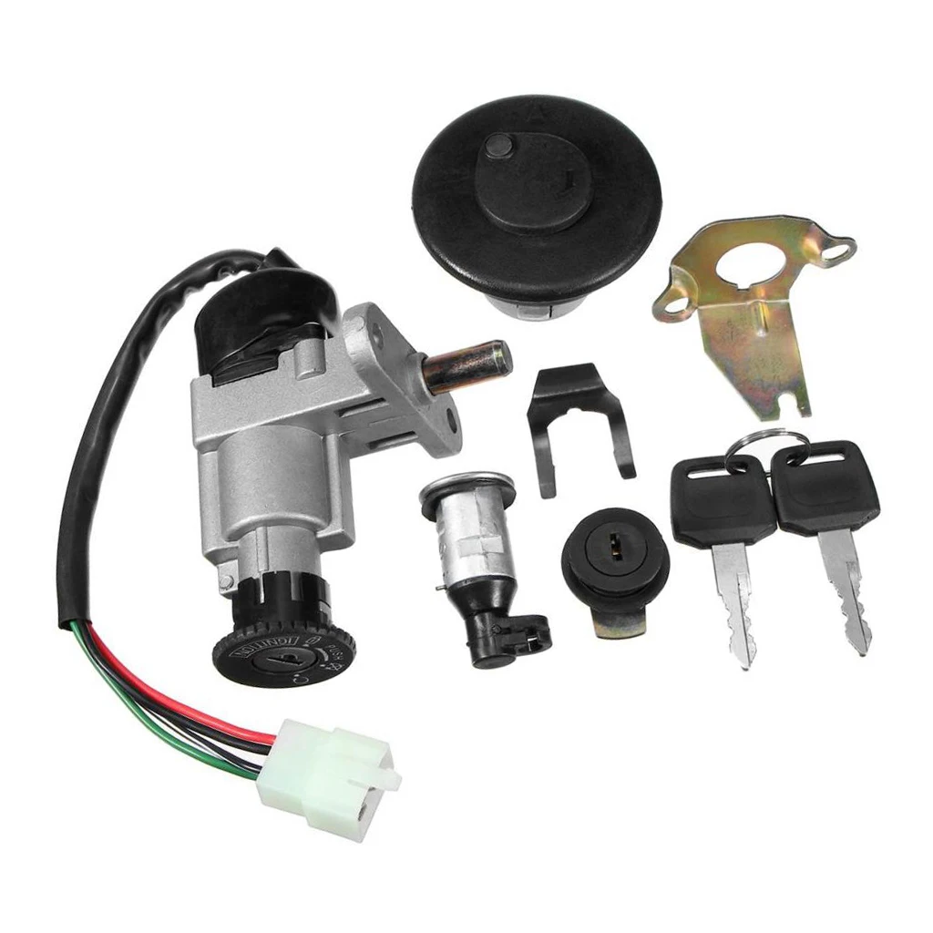Ignition Switch Cylinder Cap Lock Keys Set for Scooter GY6 50cc 150cc