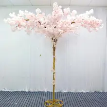 

Wedding Arch Iron Crystal Tree Fake Flower Hanging Umbrella Shape Stand DIY Wedding Cherry Tree Background Decoration