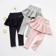 Новинка года; сезон весна; стильные детские брюки-кюлоты в Корейском стиле с вышивкой в виде сердца; юбка-брюки для девочек; детская базовая юбка