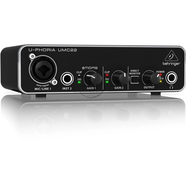 BEHRINGER UM2 INTERFAZ DE AUDIO USB INTERFACE U-PHORIA UM2