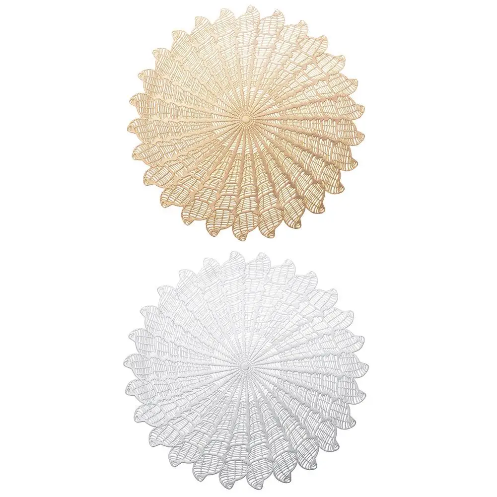 Бронзовая подстилка из ПВХ с геометрическим узором украшения для свадьбы