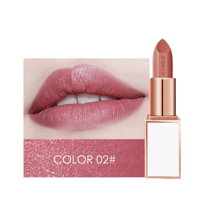 2 20 Colors Semi-Matte Lipstick Lip Makeup Lipstick Long Lasting Matte Beauty Tools labiales batom Lips Tint D1 - Цвет: 2