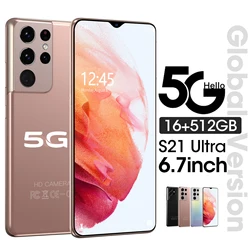 S21 Ultra Smartphone Android10.0 6.7 HDinch Mobile Phones 16GB+512GB 6000mAh Global Version Smart Phone 4G/5G Cellphone