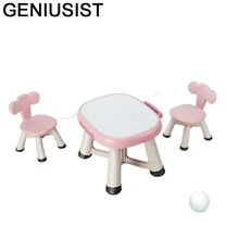 

Avec Chaise Children Y Silla De Estudio Baby Child Chair and Plastic Kindergarten Mesa Infantil Enfant Study for Kids Table
