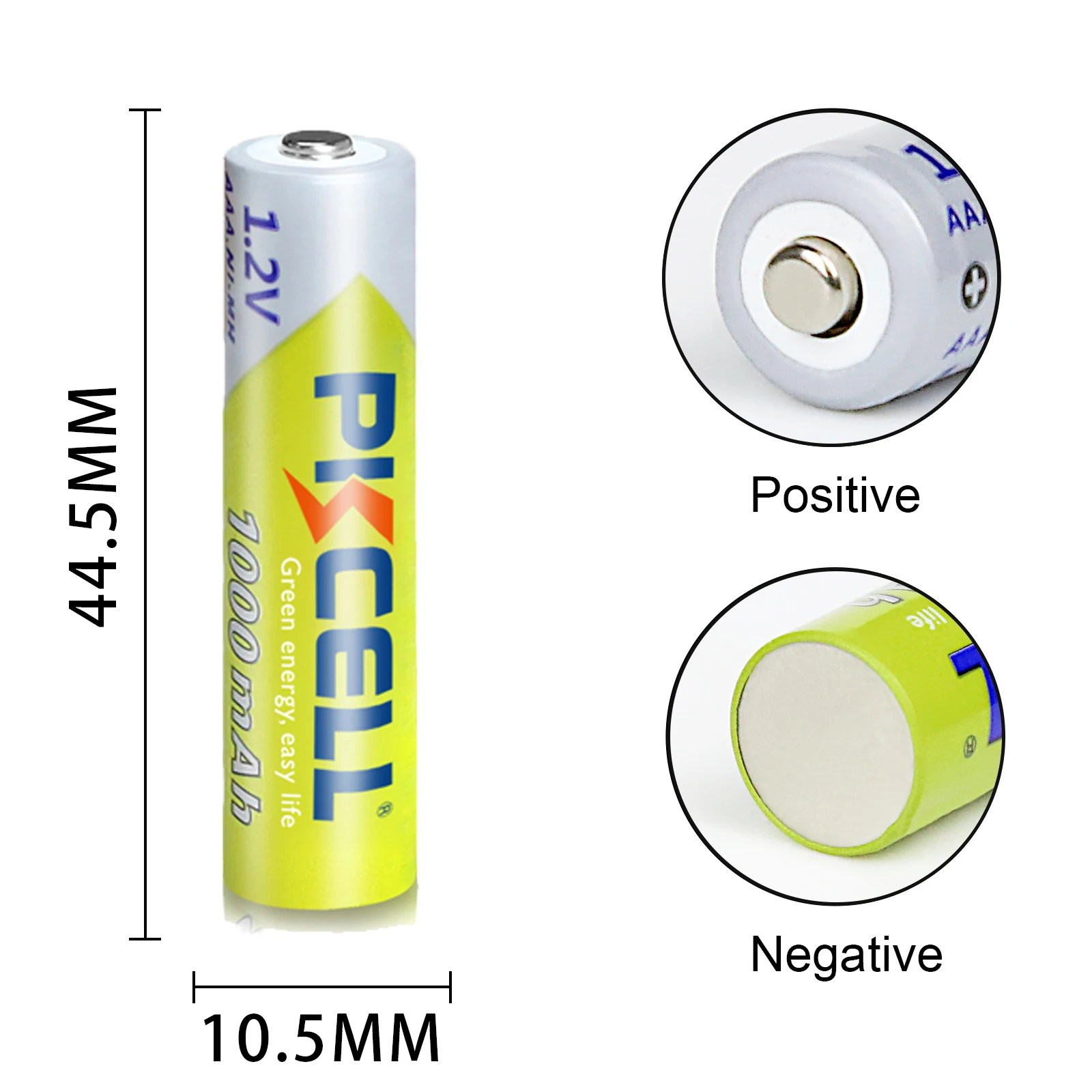 8Pcs PKCELL AAA Battery 1.2V Ni-MH AAA Rechargeable Batteries 1000MAH 3A aaa flashlight battery with 2PC AAA/AA Battery Holder