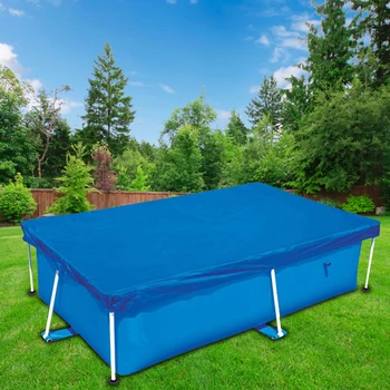 

Swimming Pool Cover Pads Garden Thickened Foldable Outdoor PE Floor Dust Cloth Swimming Portable Outdoor Elements