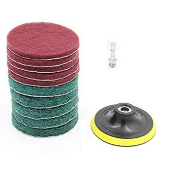 

11pcs/Set Drill Brush Scouring Pads Attachments For Bathroom Kitchen Cleaning Power Tub Cleaner Combo Hand Tools