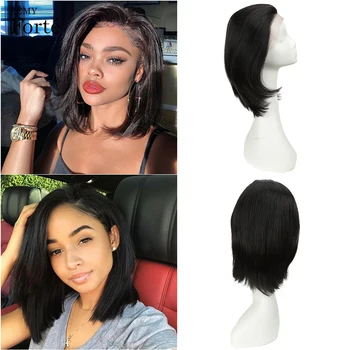 

Remy Forte Short Real Human Hair Wigs Lace Front Human Hair Wigs Blonde Lace Front Wig 100% Straight Bob Remy Indian Hair Wigs