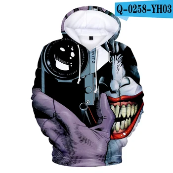 

Cute Creatieve Nieuwe Sweatshirts Mannen Merk Hoodies Mannen Joker 3D Gedrukt Hoodie Mannelijke Joker Truien Grooth Long Hip Pop