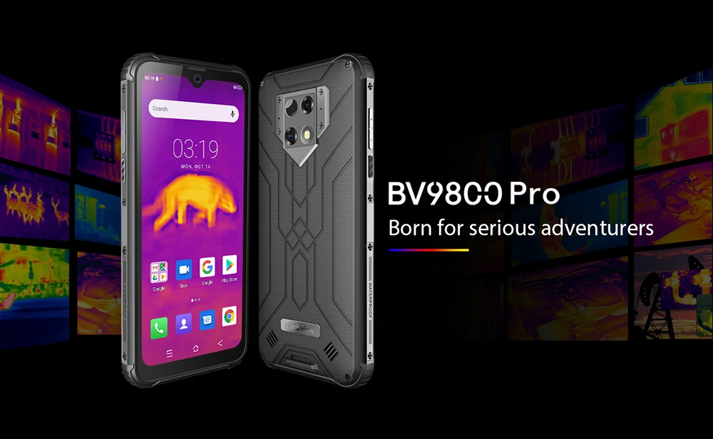 Blackview BV9800 Pro Thermal Camera Mobile Phone Helio P70 Android 9.0 6GB+128GB IP68 Waterproof 6580mAh Rugged Smartphone recommended cell phone for gaming