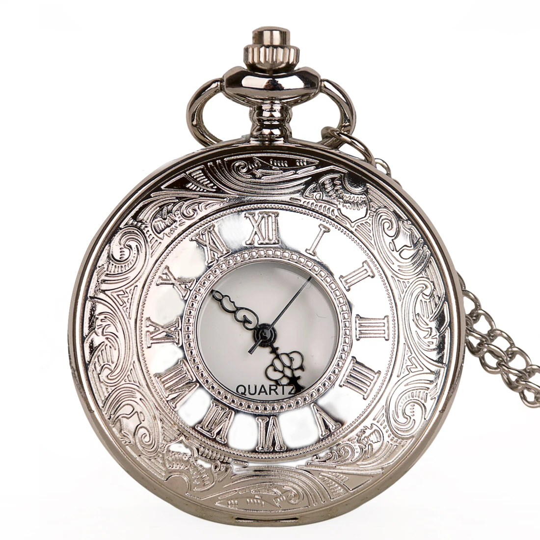 Винтажные стимпанк Скелет механический карманные часы римское ожерелье с цифрами кулон мужской брелок часы цепь reloj de bolsillo