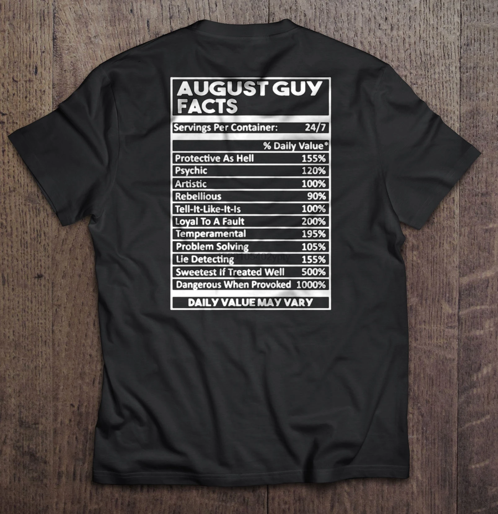 Мужская футболка August Guy Facts защитная как ад экстрасенсорная художественная Rebellous