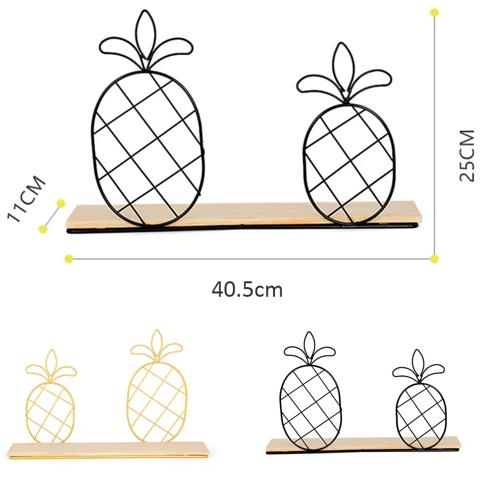 Pineapple Iron Wall Shelf Children Kids Bedroom Living Room Home Decoration Hanging Wall Storage Rack Sundries Bonsai Shelves