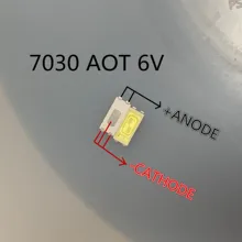 50 шт. AOT светодиодный подсветка высокой мощности светодиодный 1 Вт 6 в 7030 холодный белый ЖК-подсветка для ТВ приложения 7030-W3C1