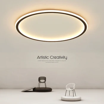 

New Minimalist Gray/black Led Chandelier Lights for Bed Room Study Room Led Lamp Chandelier Lighting Deco Plafon Led Modern Home