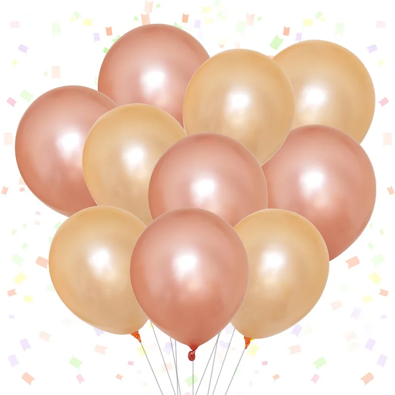 

10PCS 12Inch Pearlescent Solid Color Rose Gold Balloons Latex kids Balloon Party Toy Theme Decor Supplies Birthday Decoration