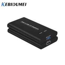 Kebidu USB3.0 4K60Hz HDMI видеозахвата HDMI к USB карта видеозахвата Dongle игра потоковая прямая трансляция с MICINPU