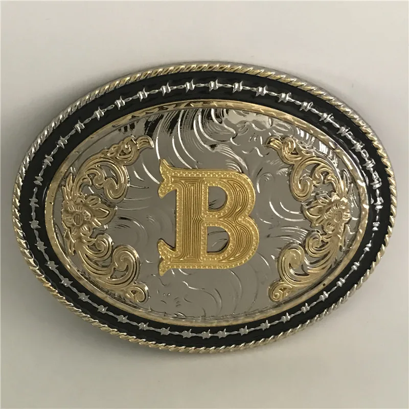Розничная продажа 2019 новый стиль овальная Золотая B Начальная буква пряжка для