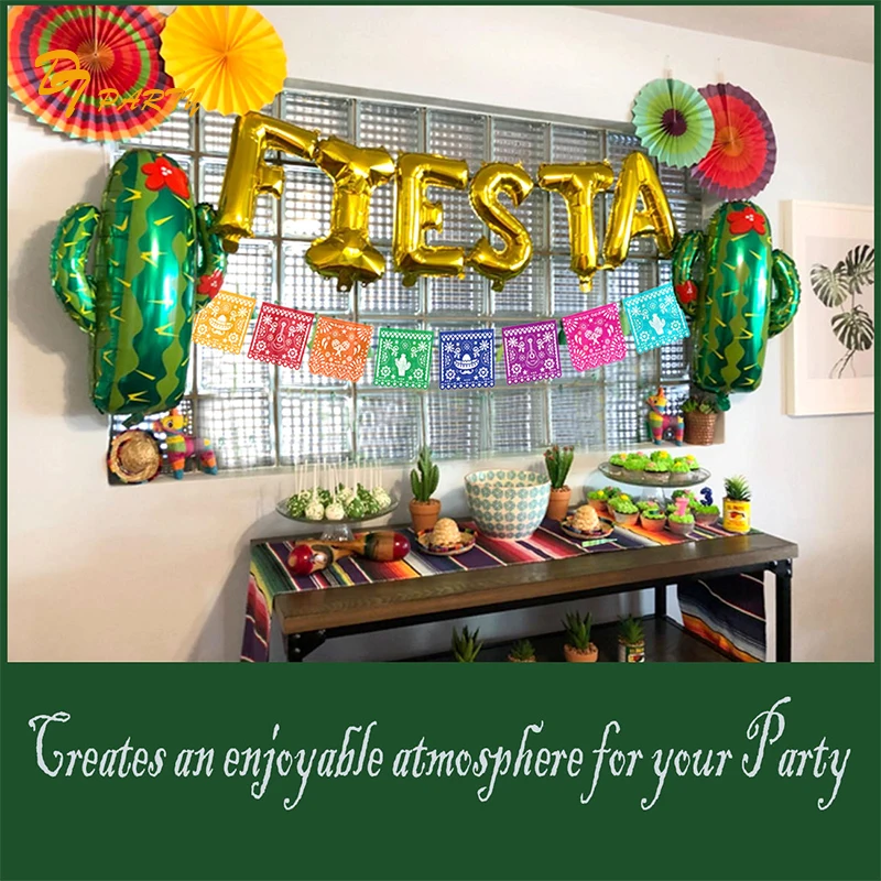 Mexican Fiesta Party Alpaca Cactus Foil Balloon Banner Bachelorette Pinata Decor Summer Birthday Supply | Дом и сад