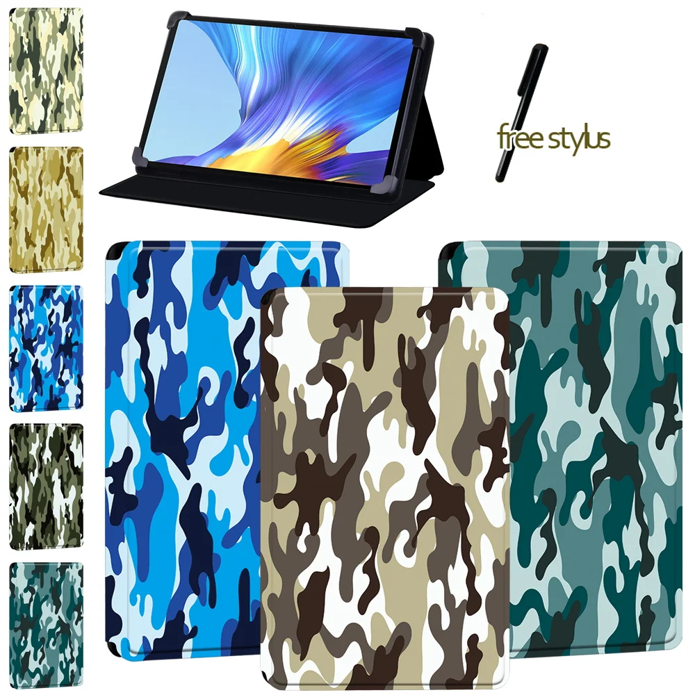 

Tablet Case for Huawei Honor V6/ MatePad(10.4/10.8/Pro 10.8)/MatePad T8/Huawei Enjoy Tablet 2 10.1 - Camouflage Flip Cover Case
