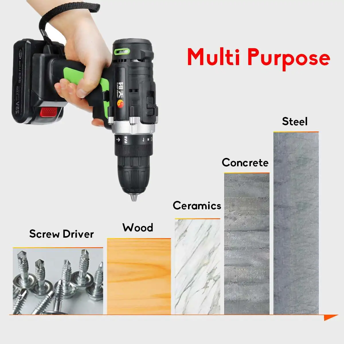 Woodworking decorative drill electric chain gun